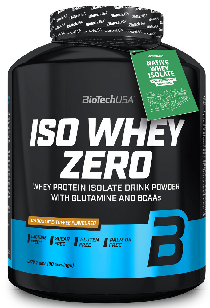 Сывороточный протеин изолят BiotechUSA Iso Whey Zero 2270 г. шоколад-тоффи  #1