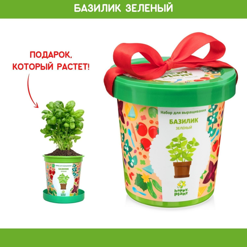 Набор для выращивания растений Happy Plant Базилик зеленый