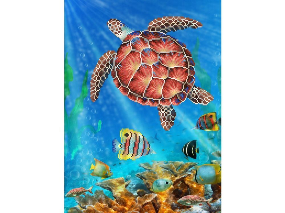 Рисунок на габардине М.П. Студия Роскошная черепаха 28x38 см - купить с  доставкой по выгодным ценам в интернет-магазине OZON (436446300)