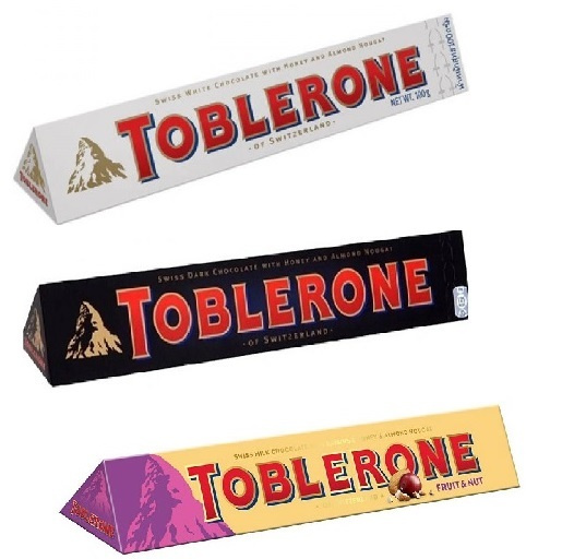 Шоколад Toblerone White, Dark, Fruit and Nut / Тоблерон набор Темный, Белый, Фрут энд Нат шоколад 3 шт #1