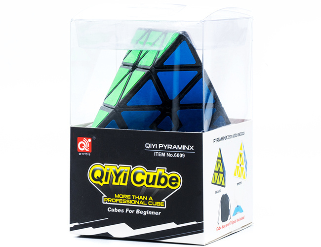 Подарочный комплект : Пирамидка Рубика, Подставка, Мешочек QiYi MoFangGe Pyraminx QiMing A Черный  #1