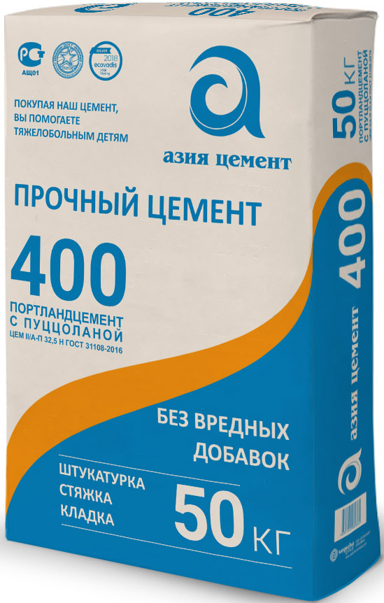 Цемент М-400 Д20 ЦЕМ II/A-Ш 32,5Н (50кг) / Цемент Портландцемент М-400 Д20 ЦЕМ II/A-Ш 32,5Н (50кг)  #1