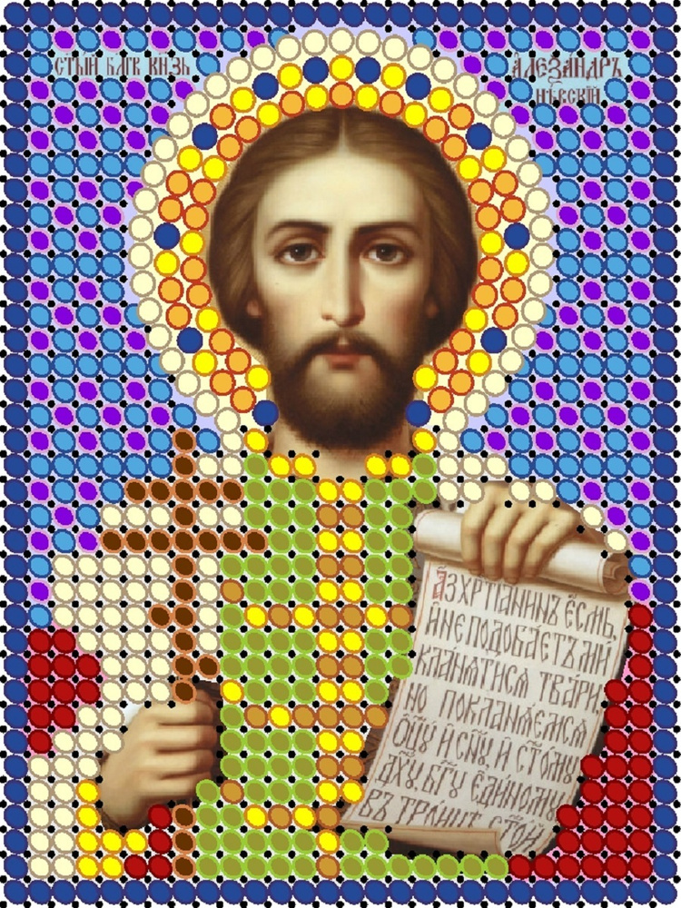 Алмазные схемы без страз мозаики Диамант Икона Св.Александр - купить с ...