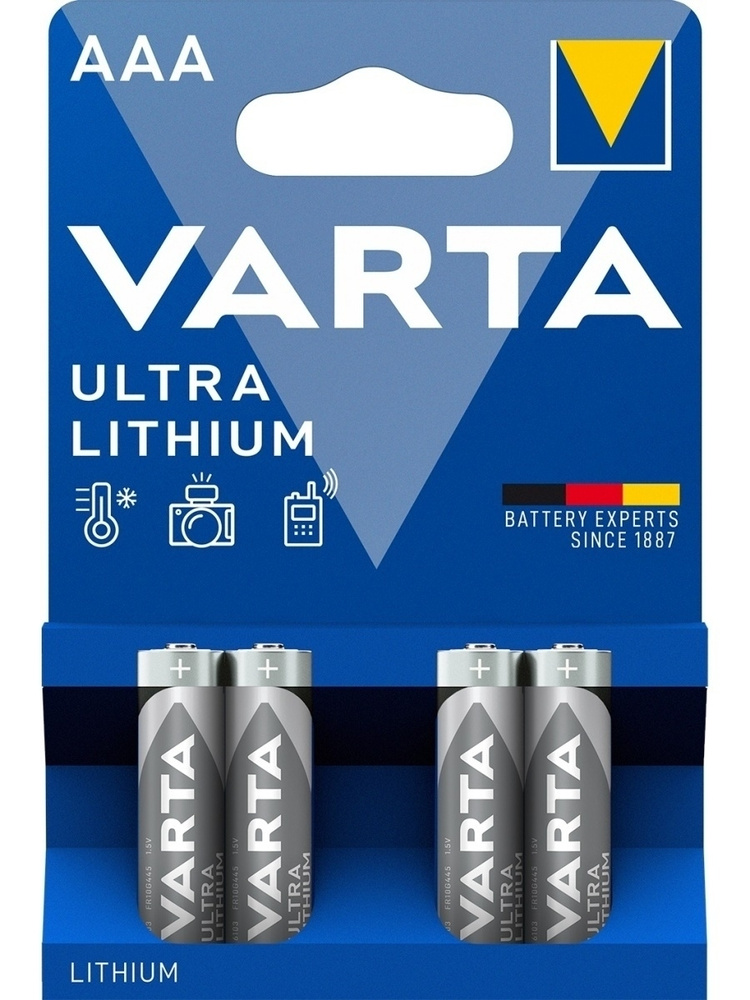 Элемент питания VARTA ULTRA lithium AAA бл.4 - купить с доставкой по ...