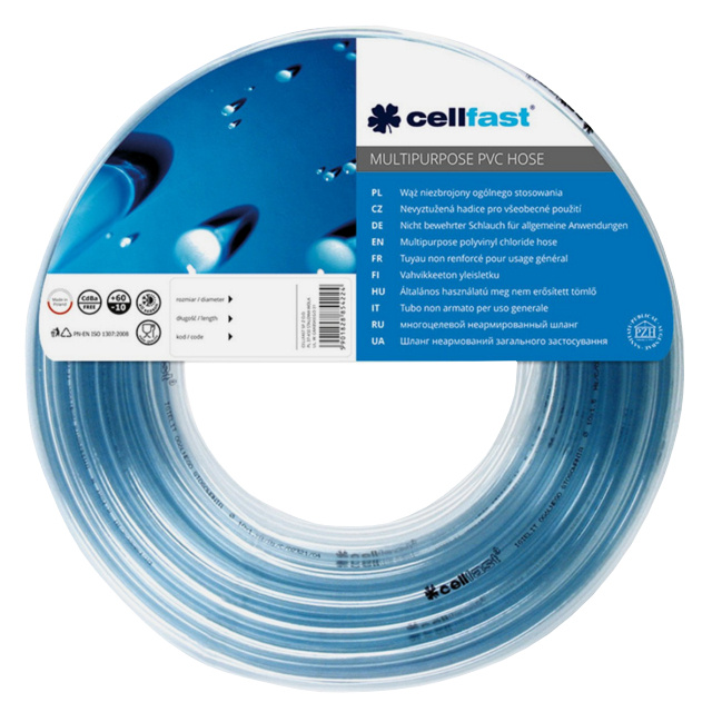 Шланг поливочный шланг неармированный CELLFAST 6x1мм 50м мерный ...
