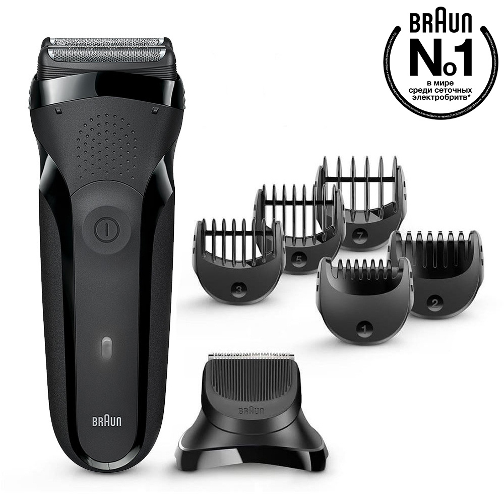 Мужская электробритва Braun Series 3 Shave&Style 300bt + насадка-триммер и 5 гребней  #1