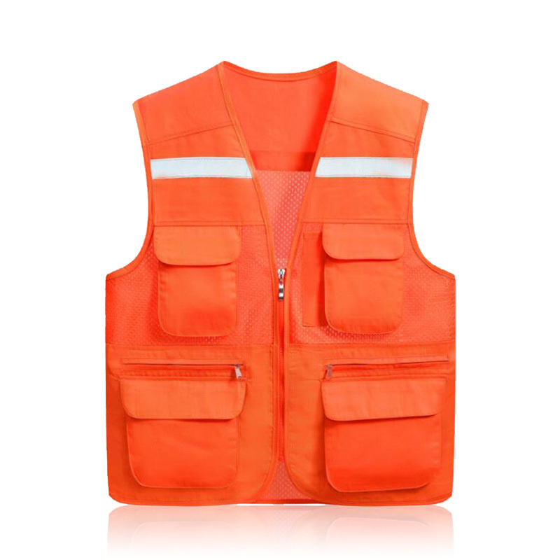 Жилет для рыбалки и охоты, размер 52, На любой сезон, цвет оранжевый ...