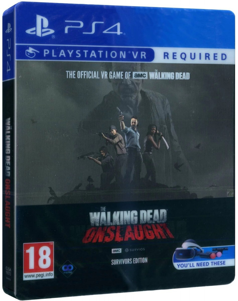 Игра The Walking Dead Onslaught Survivor Steelbook Edition (PS4)  (PlayStation 4 VR, Английская версия) купить по низкой цене с доставкой в  интернет-магазине OZON (565178984)