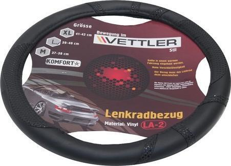 Оплетка на руль Vеttler Komfort LLA2black черный винил L 39-40см для ВАЗ 2101, 2102, 2103, 2104, 2105, #1