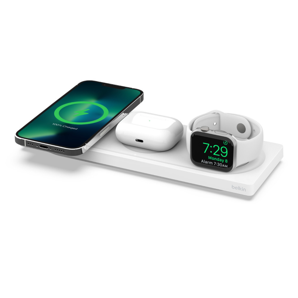 Док-станция BELKIN BOOST CHARGE PRO, беспроводное зарядное устройство для  iPhone, Apple Watch и AirPods с MagSafe, 3 в 1 - купить по выгодной цене в  интернет-магазине OZON (579610983)