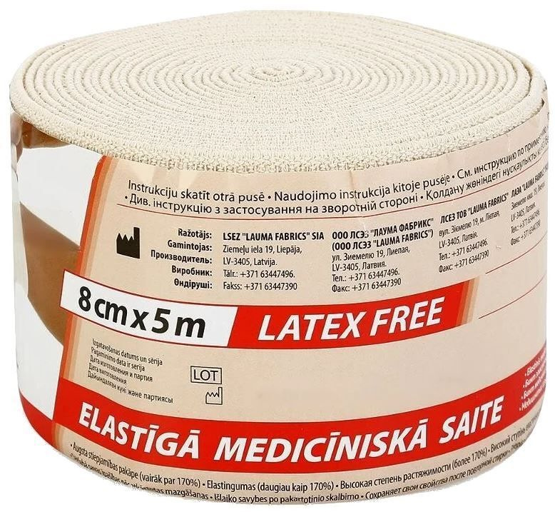 Lauma Эластичный бинт низкой степени расстяжимости 8см x 5m - купить с ...