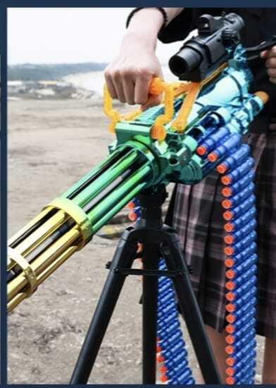 Игрушечный пулемет миниган детский , М 134 , бластер купить на OZON по ...