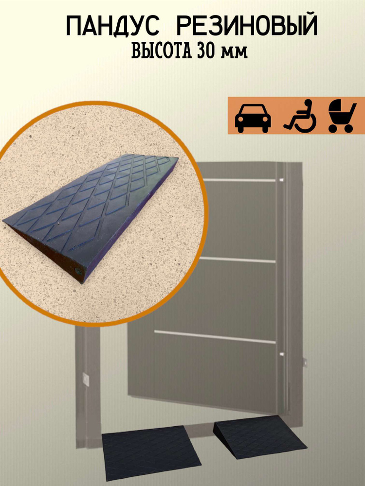 Пандус резиновый для порогов высотой 30 мм - купить с доставкой по ...
