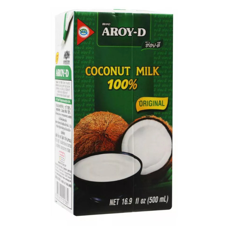Кокосовое молоко AROY-D жирность 19%, 500 мл, tetra pak, 1 шт - купить ...