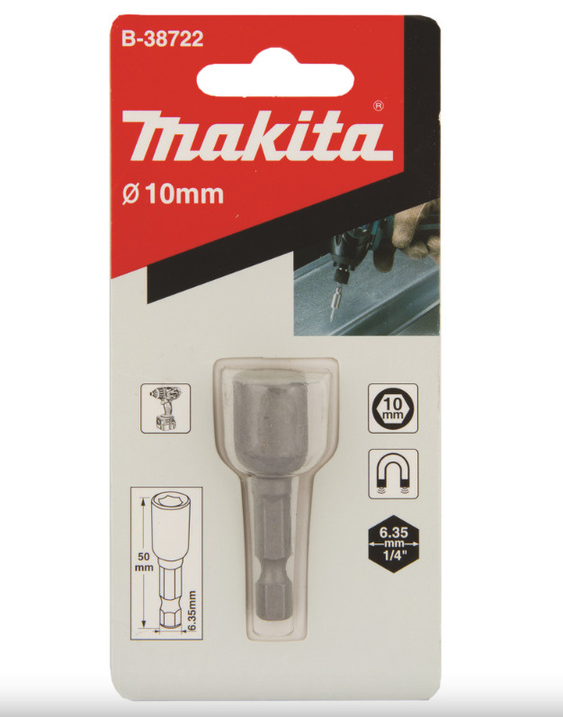 Бита с торцевой головкой 10x50мм магнитная Makita B-38722 #1