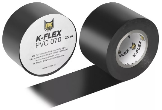 Монтажная лента K-FLEX PVC (ПВХ) 50 мм*25 м чёрная/ПВХ лента-липучка самоклеющаяся 50 мм*25 м чёрная/лента #1