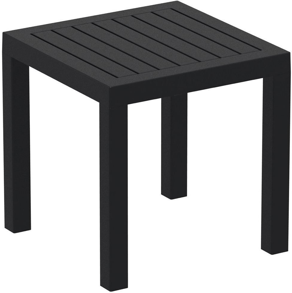 Столик садовый журнальный пластиковый для лежака и шезлонга Ocean Side Table, черный, Siesta  #1