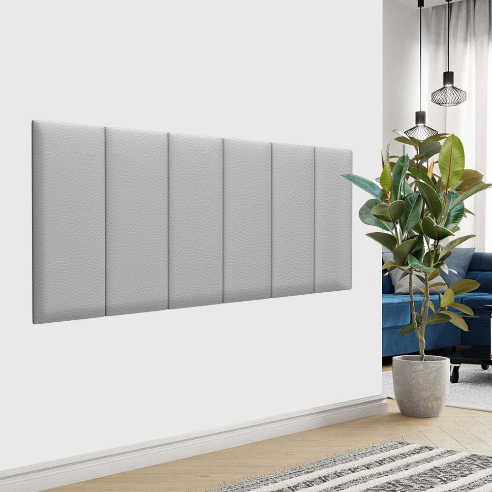 Стеновая панель Eco Leather Grey 30х80 см 1 шт. #1