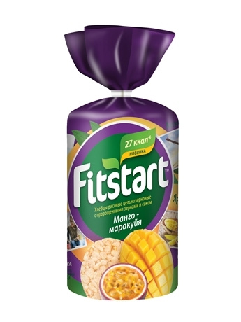 Хлебцы рисовые Fitstart манго-маракуйя, 100г, 8 штук #1