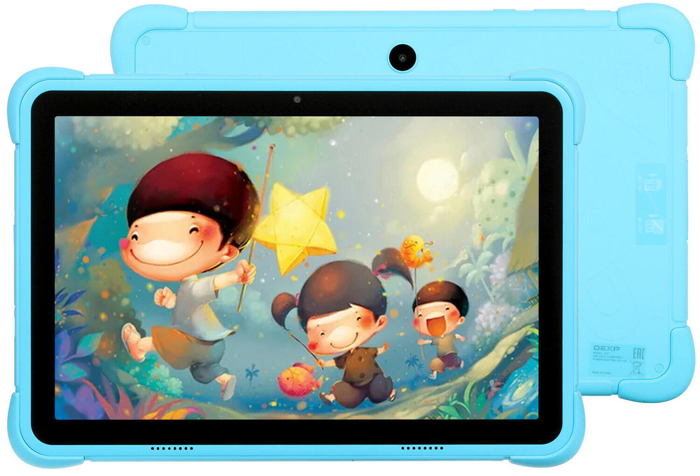 10.1" Детский планшет DEXP C37 Kid's (C37 Kid's) 32 ГБ 3G голубой - 1280x800, IPS, 4х1.3 ГГц, 2 ГБ, BT, #1