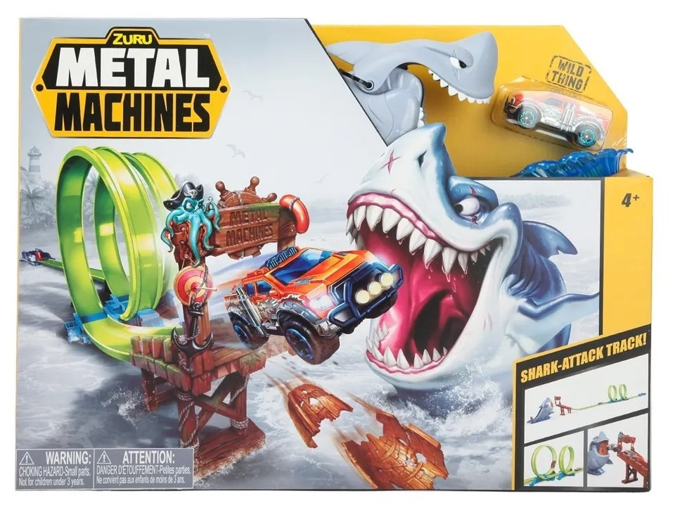 Игровой набор Zuru Metal Machines Трек Акула, 6760, 2 петли и рампы для ...