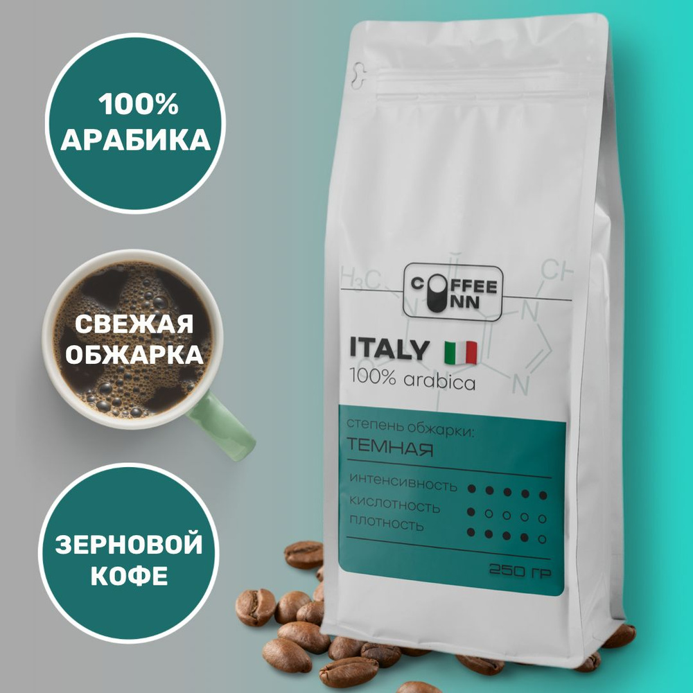 Кофе в зернах 250 гр ИТАЛИЯ 100% арабика свежая обжарка СOFFEE INN Arabica/эспрессо/бразилия  #1