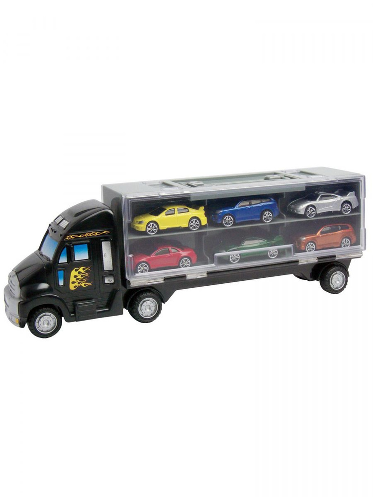 Модель машины Набор Truck Carry Case Трейлер-кейс с 6 машинками 78128С ...