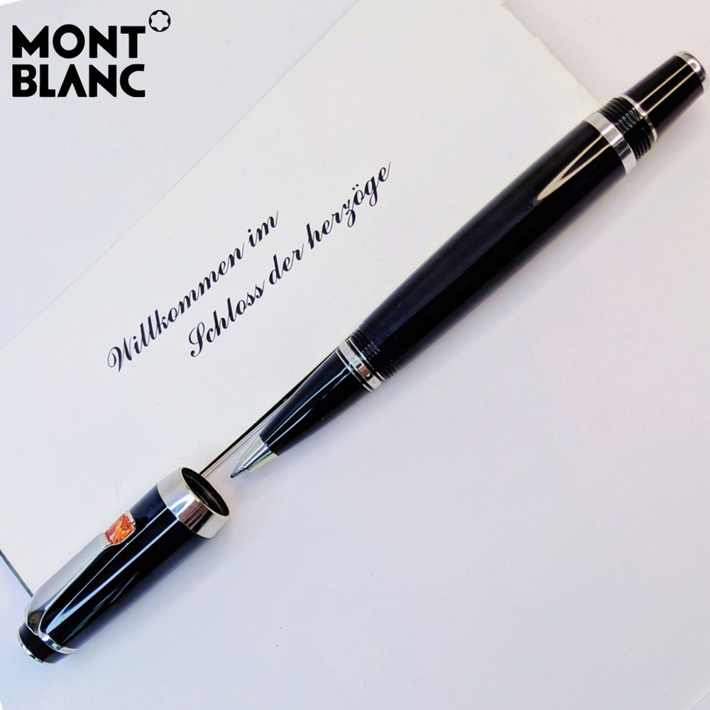 Montblanc Boheme Series Черная ручка-роллер с красным камнем (Подарочная коробка не включена)  #1