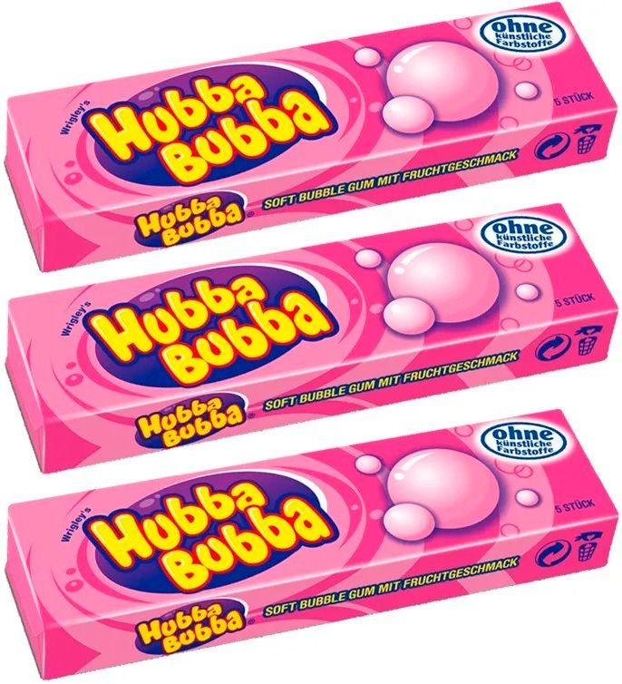 Жевательная резинка Вриглейс Хубба-Бубба Оригинал / Wrigley's Hubba Bubba Original 35гр 3 шт  #1