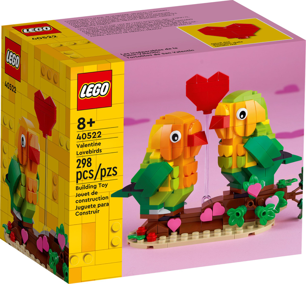 Лего Other серия, LEGO Конструктор, лего 40522 Valentine Lovebirds, Игрушки  lego для мальчиков и девочек