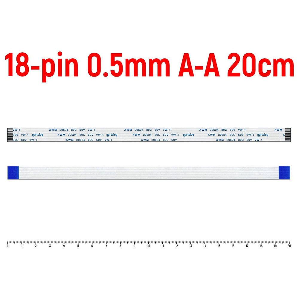 Cavo Piatto FFC Tipo B 0.5mm 12 Pin - AWM 20624 Per LCD, Laptop, Fotocamere (10 Pezzi) - Foto 5