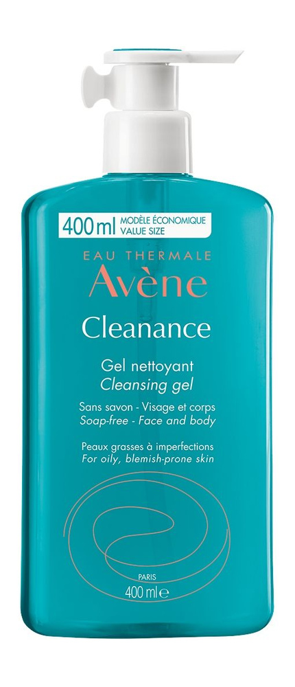 AVENE Cleanance Гель для проблемной кожи лица очищающий, 400 мл ...
