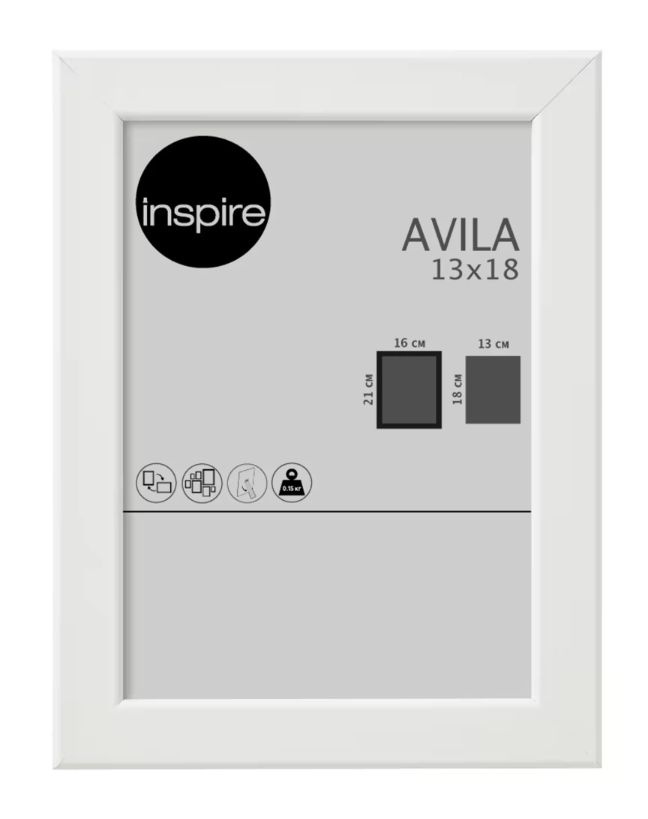 Рамка Inspire Avila 13x18 см мдф цвет белый, 1 шт #1