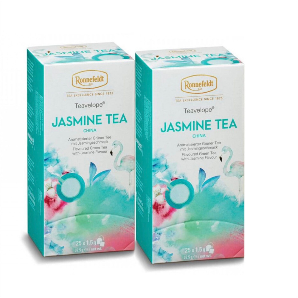 Зеленый чай Ronnefeldt / Роннефельд Teavelope Jasmin(Жасминовый чай) ароматизированный 2 пачки по 25 #1