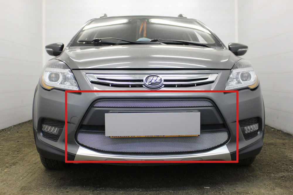 Защитная сетка радиатора хром Lifan X50 (2015-н.в) (2 части) / съемная ...