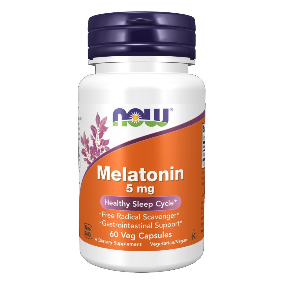 Мелатонин 5 мг NOW MELATONIN 5MG, 60 капсул #1