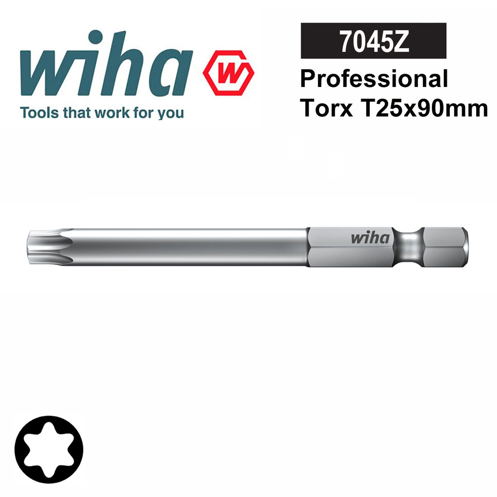 Бита Т25x90мм TORX Professional Wiha 7045Z 33724 #1