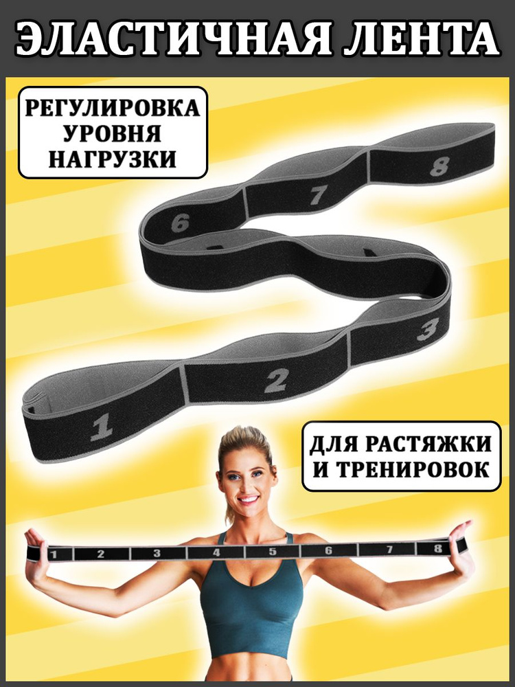 Эластичная лента для спорта резиновый эспандер, резина для растяжки гимнастики йоги и пилатеса гимнастическая #1