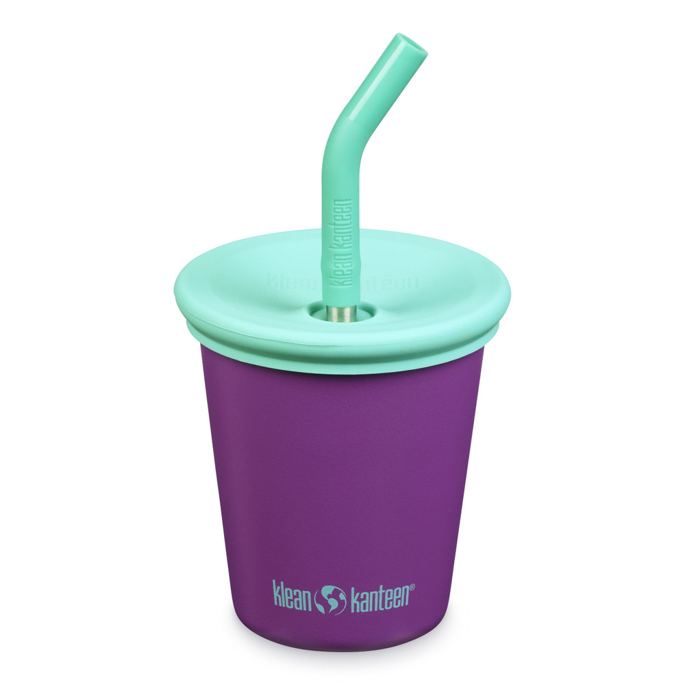 Детский стакан одностенный Klean Kanteen Kid Cup Straw Lid 10oz (296 мл)  Sparkling Grape с трубочкой