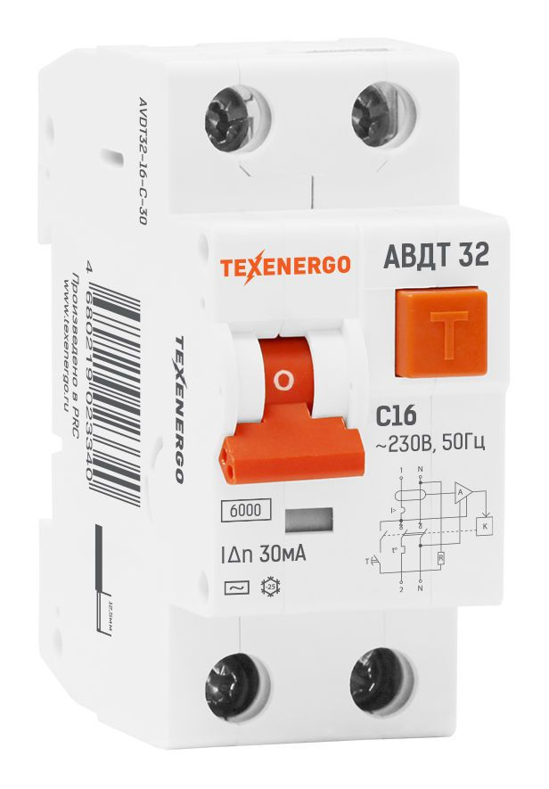 Texenergo Дифференциальный автомат 2P 16А 30мА #1