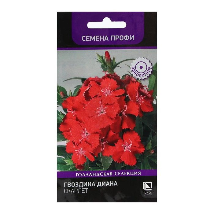 цветов Гвоздика Диана Скарлет 10 семян / по 1 уп - купить по выгодным ...