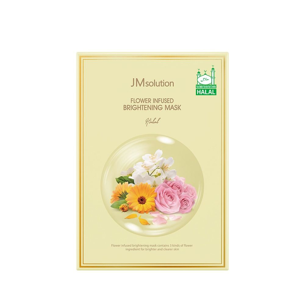 JMSolution Осветляющая маска с экстрактами цветов FLOWER INFUSED BRIGHTENING MASK HALAL, 30мл*10шт  #1