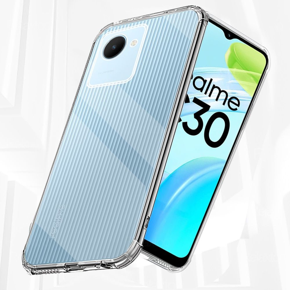 Чехол для Realme C30 (прозрачный, защита камеры, углов) - купить с  доставкой по выгодным ценам в интернет-магазине OZON (856723742)