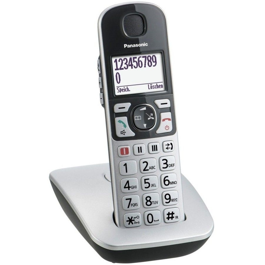 Радиотелефон DECT Panasonic KX-TGE510RUS серебристый АОН - купить с  доставкой по выгодным ценам в интернет-магазине OZON (1065078767)