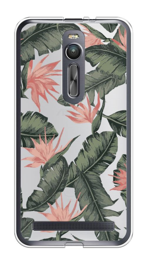 Силиконовый чехол Цветочная пальма фон на Asus Zenfone 2 ZE550ML ...
