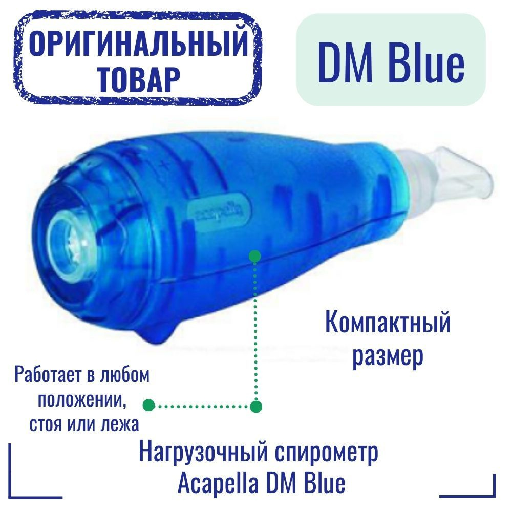 Нагрузочный спирометр Portex Acapella DM Blue 21-1015 с мундштуком ...