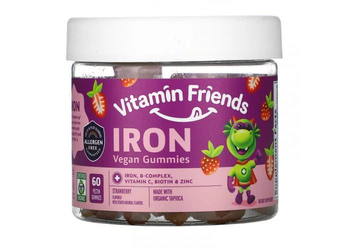 Железо для детей, Vitamin Friends, мультивитаминный комплекс с железом ...