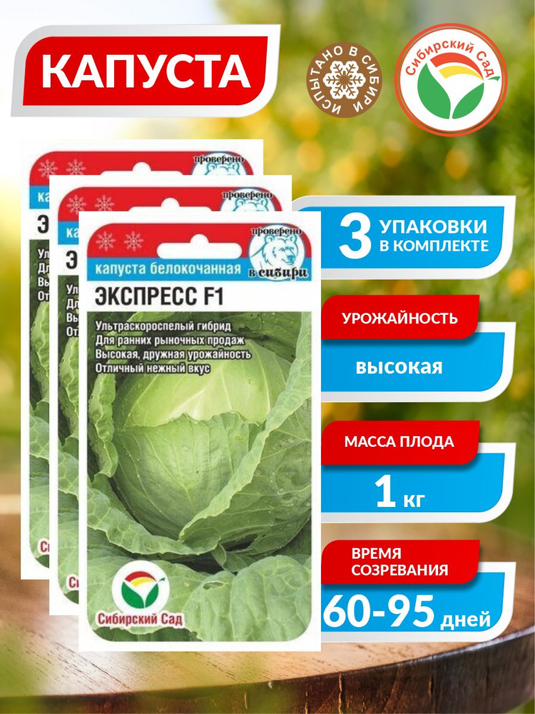 Капуста Сибирский сад 63591 - купить по выгодным ценам в интернет-магазинеOZON (872481590)