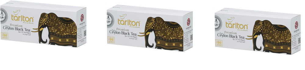 Tarlton Чай чёрный, Golden Ceylon, 25 пакетиков, 50 г - 3 шт. #1