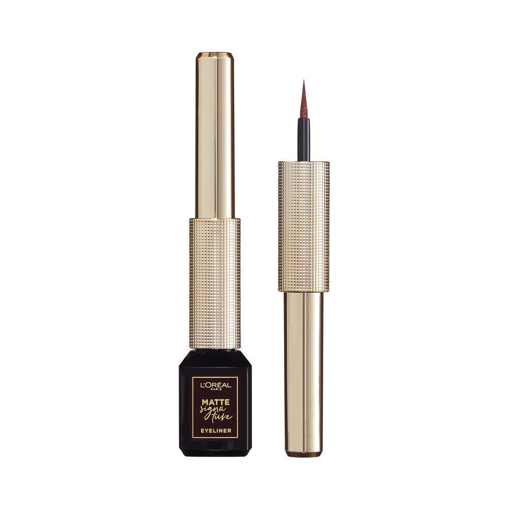 L'OREAL PARIS Подводка жидкая для глаз Matte Signature, 3мл, 03 КАШТАНОВЫЙ  #1